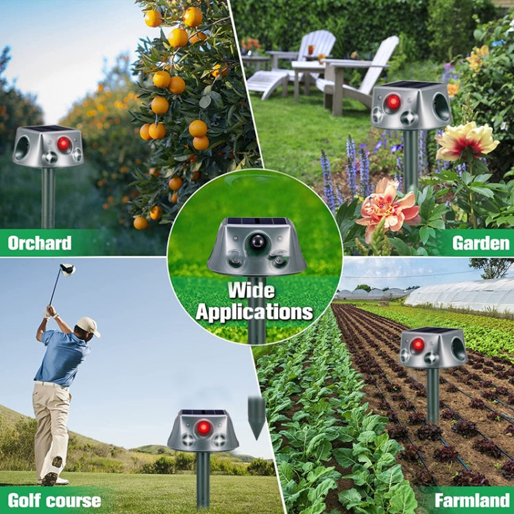 SK031 Four-Sided Solar Animal Repeller Bird Repeller Ultrasonic Rat Repeller, Rat Repeller