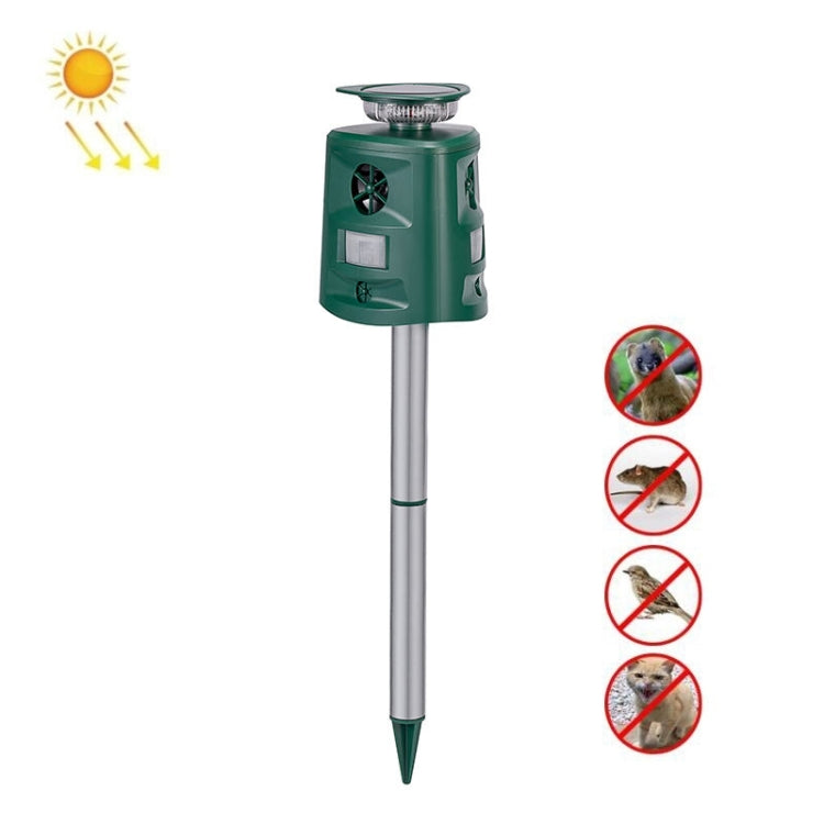 SK698 Solar Powered Animal Repeller 360 Degree Strobe Light Bird Repeller Ultrasonic Rat Repeller, Ultrasonic Rat Repeller