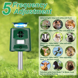 SK698 Solar Powered Animal Repeller 360 Degree Strobe Light Bird Repeller Ultrasonic Rat Repeller, Ultrasonic Rat Repeller