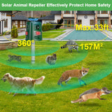 SK698 Solar Powered Animal Repeller 360 Degree Strobe Light Bird Repeller Ultrasonic Rat Repeller, Ultrasonic Rat Repeller