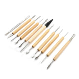 11pcs/set Soft Clay DIY Wooden Knife Tools, 11pcs/set 11pcs set