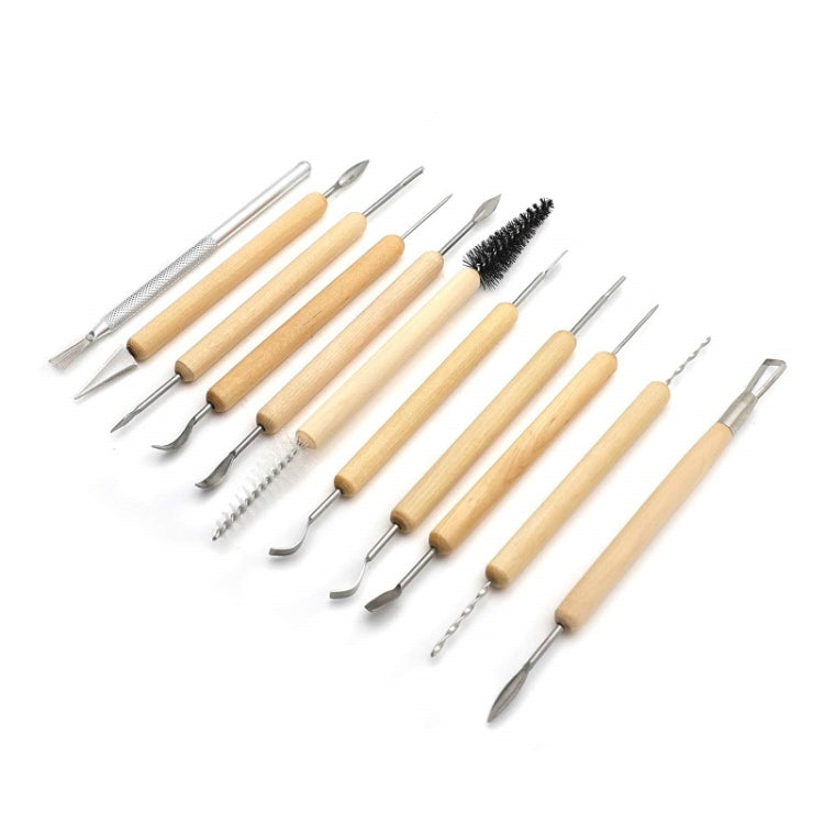 11pcs/set Soft Clay DIY Wooden Knife Tools, 11pcs/set 11pcs set