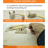 11pcs/set Soft Clay DIY Wooden Knife Tools, 11pcs/set