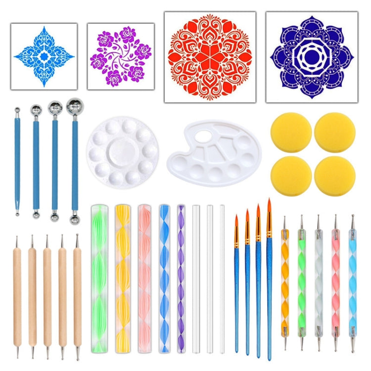 Dot Painting Mandala Pottery Decoration DIY Spiral Wand Tool Set, 36pcs/set, 35pcs/set