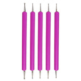 5pcs/set Pottery Tool Indentation Pen Manicure Point Drill Pen