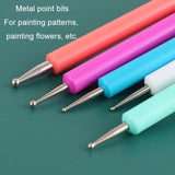 5pcs/set Pottery Tool Indentation Pen Manicure Point Drill Pen