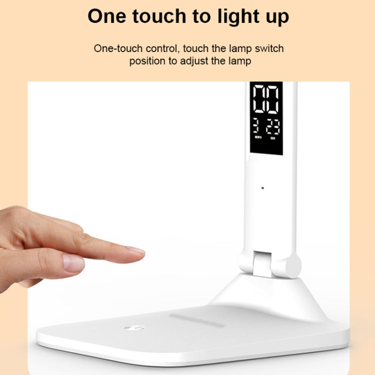LED Intelligent Digital Display Foldable Desk Lamp, Style:, Charging 2000mAh, Charging 3200mAh, Double Head USB Straight Plug, Double Head Charging 2000mAh, Double Head Charging 3200mAh