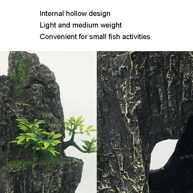 Stone Fish Tank Landscape Simulation Resin Aquarium Decorative Ornament, Style:, Cave Mountain C, Cave Mountain D, Small Rockery, Three-legged Rockery, Big Rockery, Shunfeng Mountain, Yu Mountain