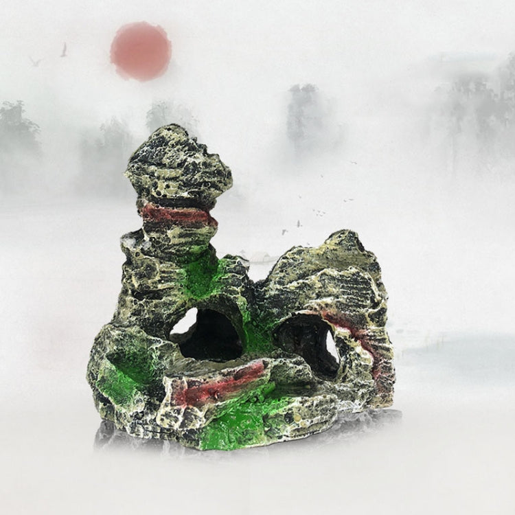 Stone Fish Tank Landscape Simulation Resin Aquarium Decorative Ornament, Style:, Cave Mountain C, Cave Mountain D, Small Rockery, Three-legged Rockery, Big Rockery, Shunfeng Mountain, Yu Mountain