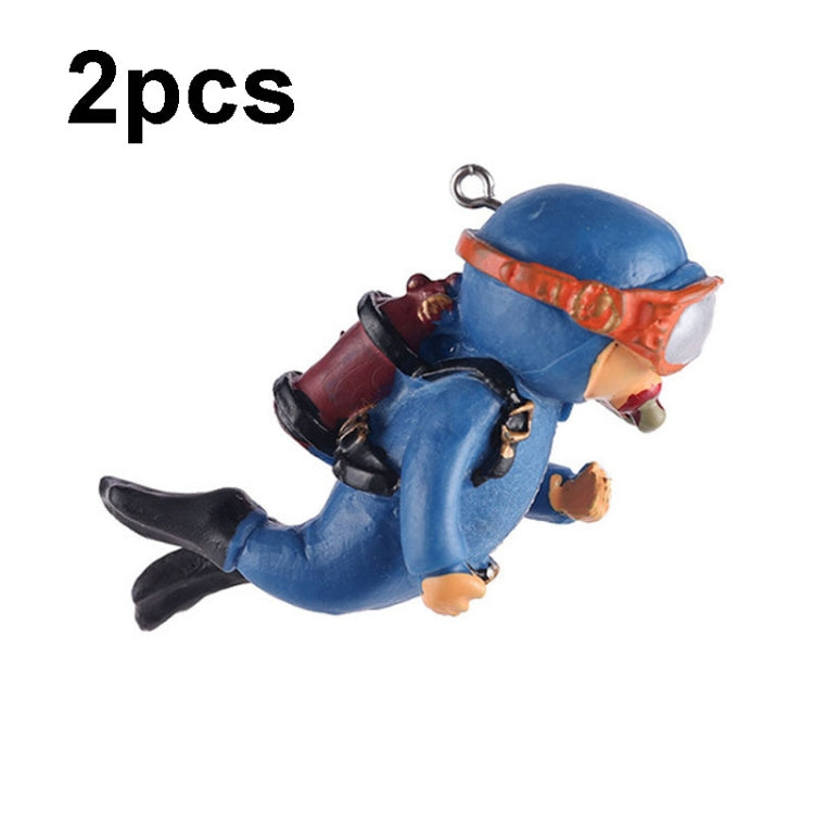 2pcs Fish Tank Diver Aquarium Ornaments Aquascape Decorations, With Camera Blue, With Camera Black, With Camera Pink, With Camera Green, With Camera Orange, Regular Blue, Regular Orange, Regular Black, Regular Pink, Regular Green
