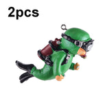 2pcs Fish Tank Diver Aquarium Ornaments Aquascape Decorations, Regular Black, Regular Pink, Regular Green, With Camera Blue, With Camera Black, With Camera Pink, With Camera Green, With Camera Orange, Regular Blue, Regular Orange Regular Green Regular Green