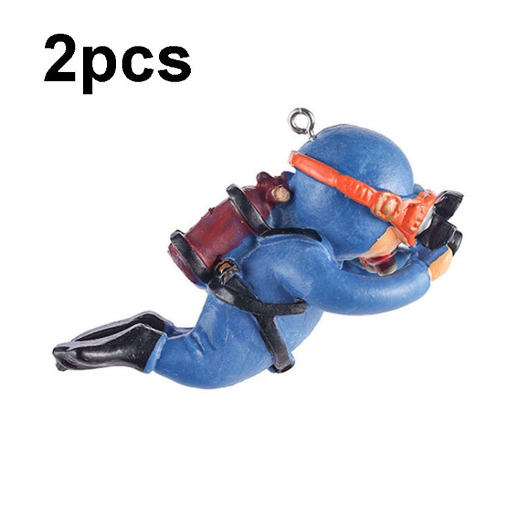 2pcs Fish Tank Diver Aquarium Ornaments Aquascape Decorations, Regular Black, Regular Pink, Regular Green, With Camera Blue, With Camera Black, With Camera Pink, With Camera Green, With Camera Orange, Regular Blue, Regular Orange With Camera Blue With Camera Blue