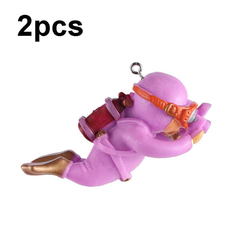 2pcs Fish Tank Diver Aquarium Ornaments Aquascape Decorations, With Camera Blue, With Camera Black, With Camera Pink, With Camera Green, With Camera Orange, Regular Blue, Regular Orange, Regular Black, Regular Pink, Regular Green