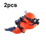 2pcs Fish Tank Diver Aquarium Ornaments Aquascape Decorations, Regular Black, Regular Pink, Regular Green, With Camera Blue, With Camera Black, With Camera Pink, With Camera Green, With Camera Orange, Regular Blue, Regular Orange With Camera Orange With Camera Orange