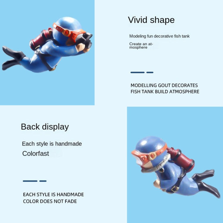 2pcs Fish Tank Diver Aquarium Ornaments Aquascape Decorations, Regular Black, Regular Pink, Regular Green, With Camera Blue, With Camera Black, With Camera Pink, With Camera Green, With Camera Orange, Regular Blue, Regular Orange