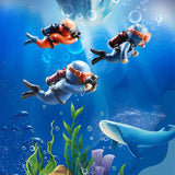 2pcs Fish Tank Diver Aquarium Ornaments Aquascape Decorations, Regular Black, Regular Pink, Regular Green, With Camera Blue, With Camera Black, With Camera Pink, With Camera Green, With Camera Orange, Regular Blue, Regular Orange