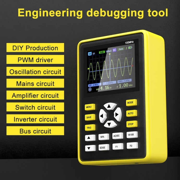 FNIRSI 2.4 Inch IPS Screen 100MHz Digital Oscilloscope, 5012H - Zen Craft