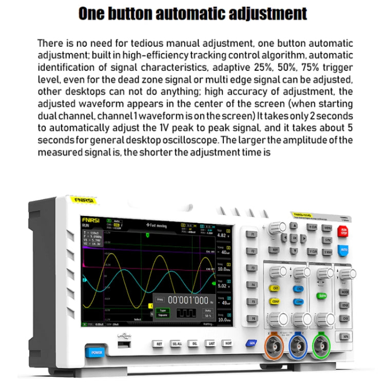 FNIRSI 2 in 1 Dual-channel 100M Bandwidth Digital Oscilloscope 1GS Sampling Signal Generator, US Plug - Zen Craft