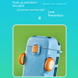 KT-1139 500ml Portable Leakproof Water Cup with Strap Cute Bus Shaped Sippy Cup, Blue, Yellow, Pink