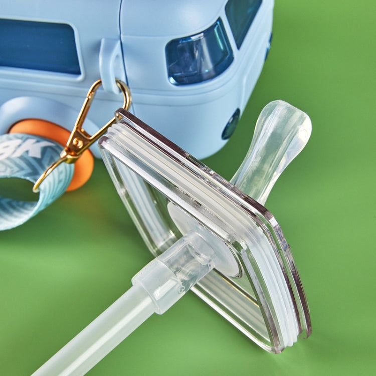 KT-1139 500ml Portable Leakproof Water Cup with Strap Cute Bus Shaped Sippy Cup, Blue, Yellow, Pink