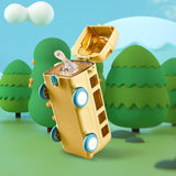 KT-1139 500ml Portable Leakproof Water Cup with Strap Cute Bus Shaped Sippy Cup, Blue, Yellow, Pink