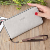 Scrub Long Wallet Lady Wallet Handbag Zipper Purse