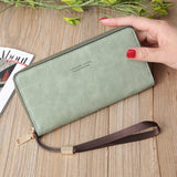 Scrub Long Wallet Lady Wallet Handbag Zipper Purse