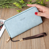Scrub Long Wallet Lady Wallet Handbag Zipper Purse