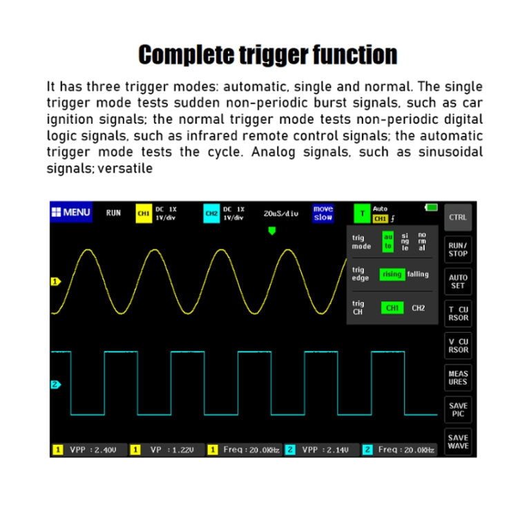 FNIRSI 1013D 1GS Sampling Dual Channel 100M Bandwidth Digital Oscilloscope, US Plug - Zen Craft