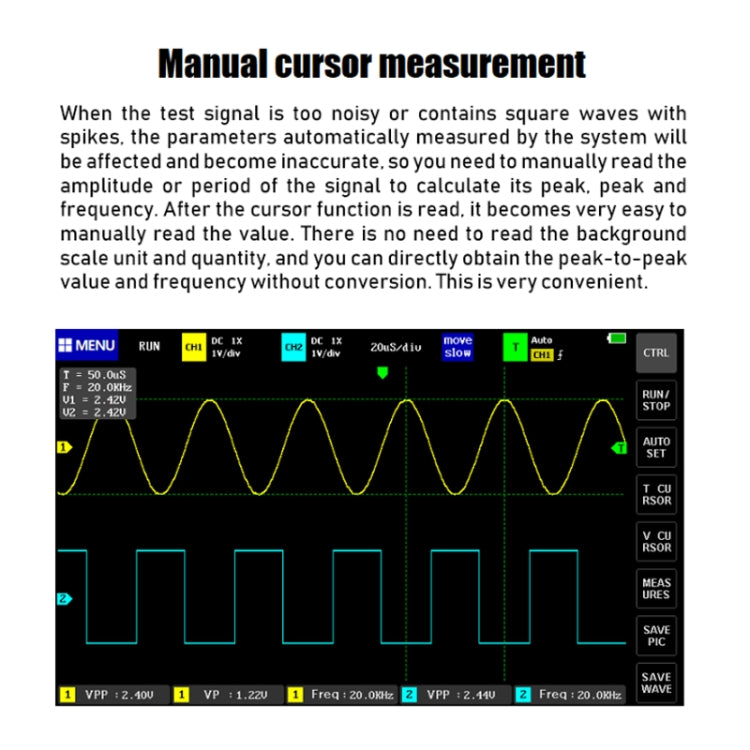 FNIRSI 1013D 1GS Sampling Dual Channel 100M Bandwidth Digital Oscilloscope, US Plug - Zen Craft