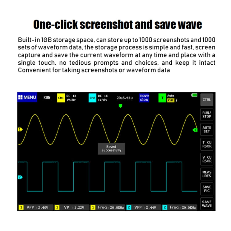 FNIRSI 1013D 1GS Sampling Dual Channel 100M Bandwidth Digital Oscilloscope, US Plug - Zen Craft