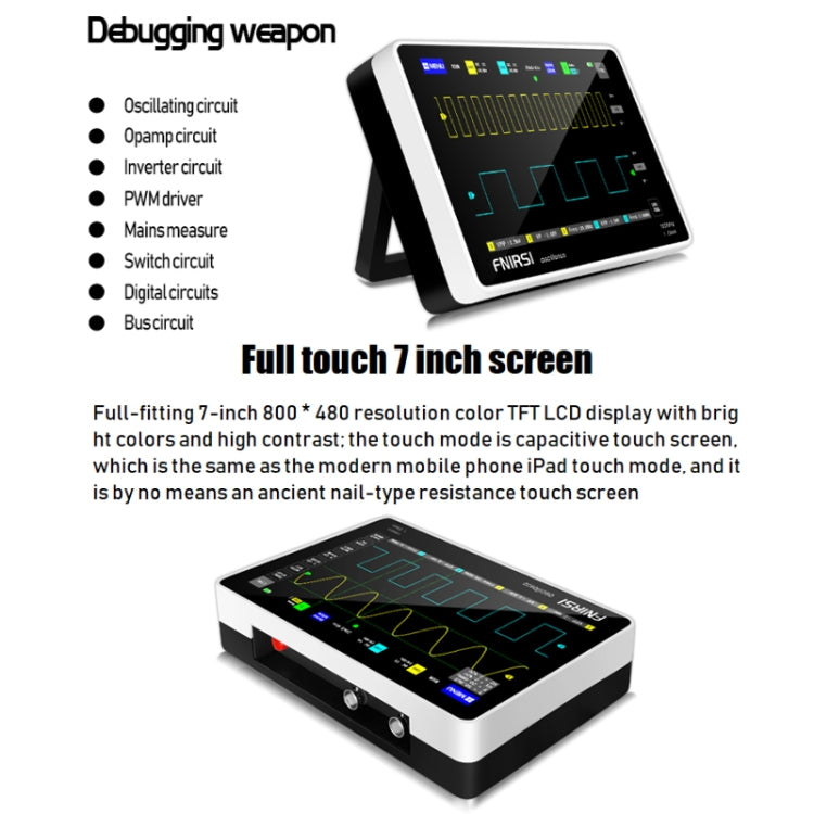 FNIRSI 1013D 1GS Sampling Dual Channel 100M Bandwidth Digital Oscilloscope, US Plug - Zen Craft