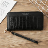 Single Zipper Ladies Wallet Long Wallet Crocodile Coin Purse Student Clutch