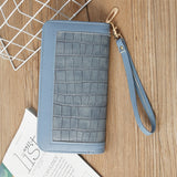 Single Zipper Ladies Wallet Long Wallet Crocodile Coin Purse Student Clutch