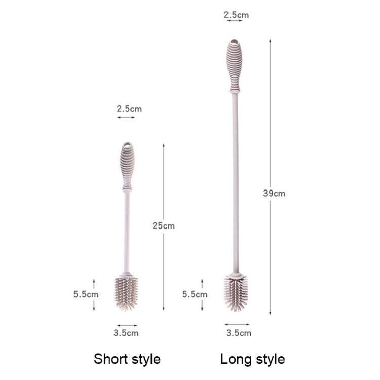 Household Silicone Bottle Glass Brush Kitchen Thermos Brush, Long