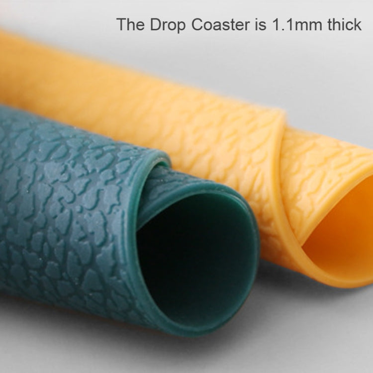 10pcs Teardrop-Shaped Silicone Table Insulation Mat Leather Textured Kitchen Cup And Pot Mat, Coaster(Green), Coaster(Blue), Coaster(Gray), Coaster(Red), Coaster(Pink)