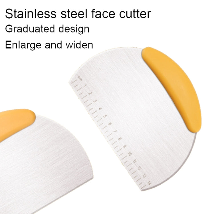 Large And Wide Cutter Nougat Cutter With Scale Cutter, 2pcs Large (Yellow)