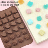 2pcs Silicone Chocolate Mold Jelly Christmas Candy Cake Mould, Style:, Gift Box, Shell, Star, Heart To Heart