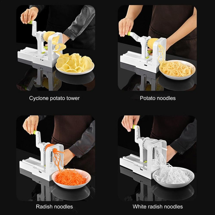Grater Vegetable Potato Spiral Slicer Whirlwind Fruit Vegetable Spiral Machine, White