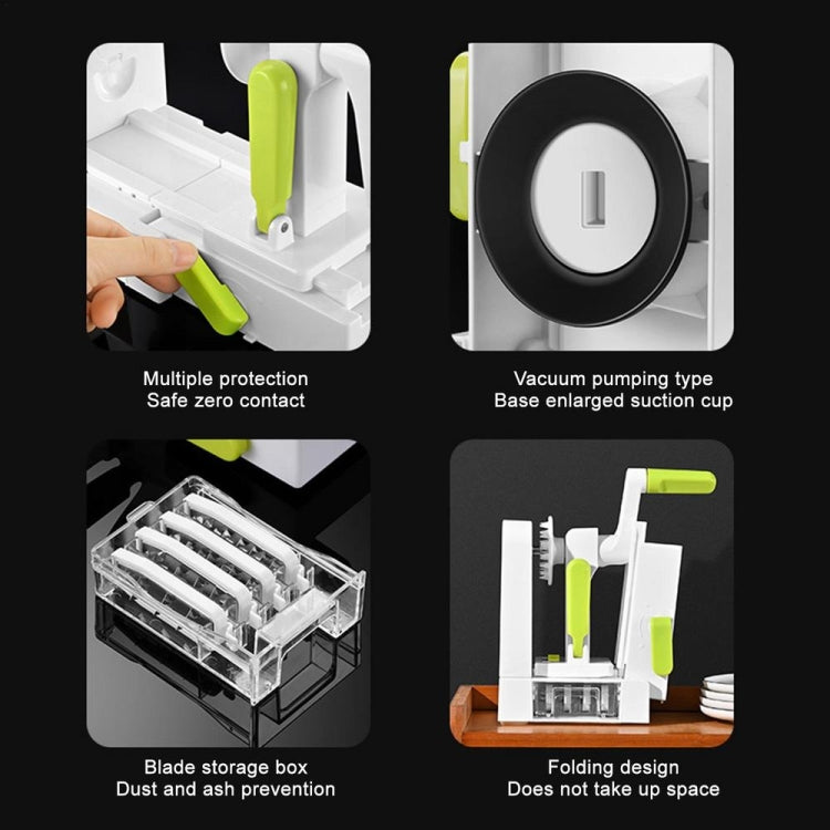 Grater Vegetable Potato Spiral Slicer Whirlwind Fruit Vegetable Spiral Machine, White