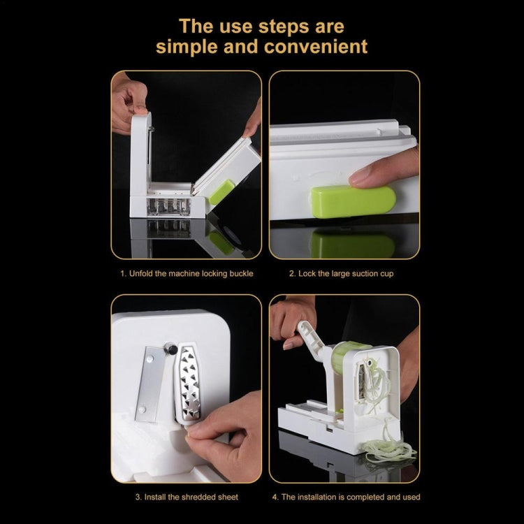 Grater Vegetable Potato Spiral Slicer Whirlwind Fruit Vegetable Spiral Machine, White