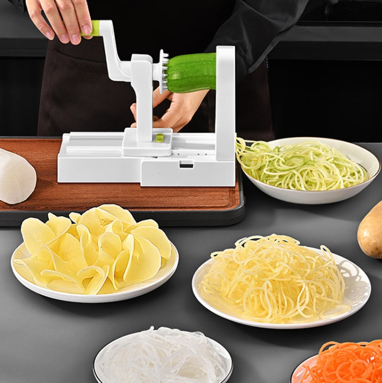 Grater Vegetable Potato Spiral Slicer Whirlwind Fruit Vegetable Spiral Machine, White