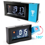 8290 Electronic Colour Screen Weather Clock Weather Forecast Projection Clock Rotatable Digital Clock, Without USB Cable, With USB Cable