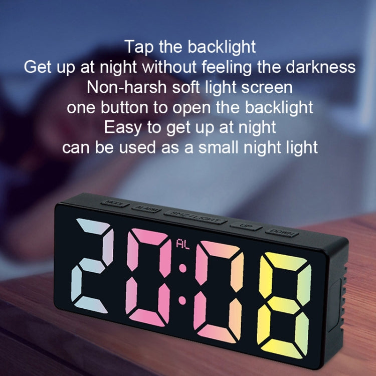 3806C LED Electronic Home Living Room Desktop Clock Perpetual Calendar Digital Tabletop Clock