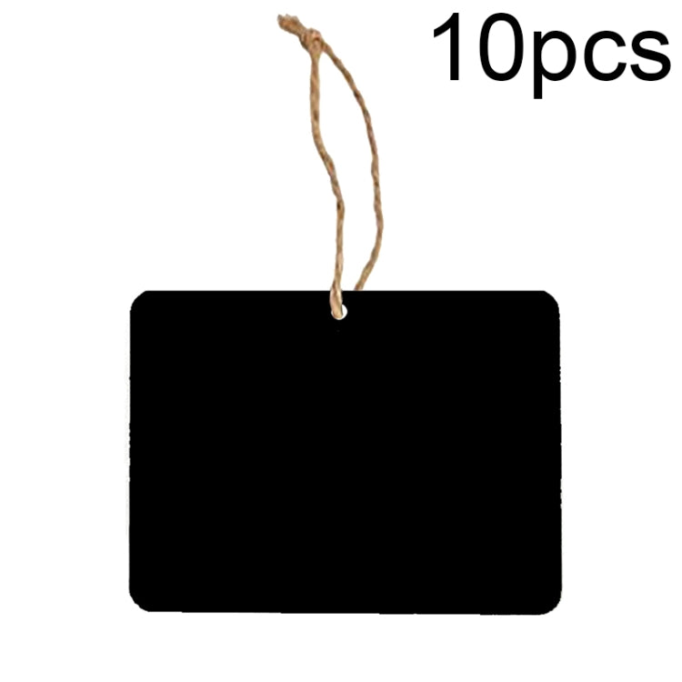 10pcs/Set Mini Hanging Wooden Message Board Home Holiday Decor Lanyard Chalkboard Rectangle