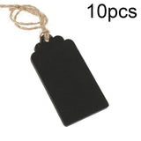 10pcs/Set Mini Hanging Wooden Message Board Home Holiday Decor Lanyard Chalkboard Arched