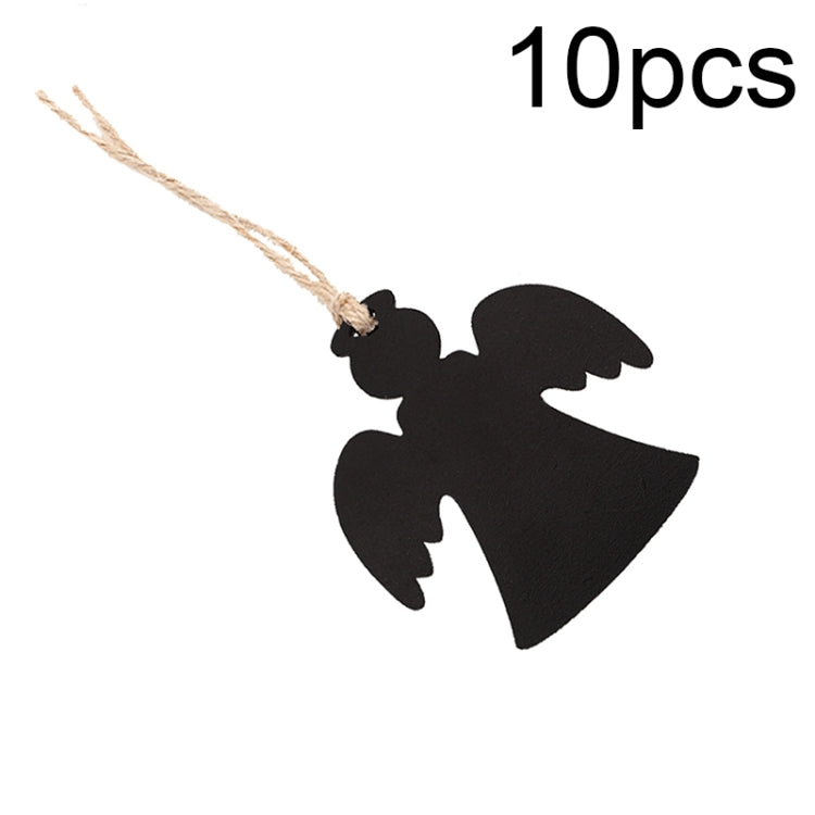 10pcs/Set Mini Hanging Wooden Message Board Home Holiday Decor Lanyard Chalkboard Angel