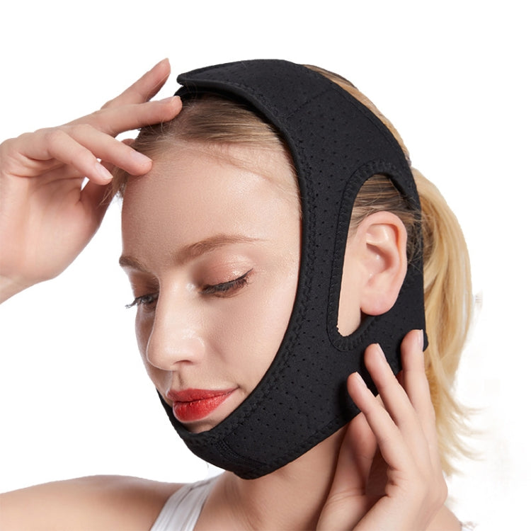 MK122 Anti-snoring Belt Triangular Chin Strap Unisex Chin Protection Belt, Black
