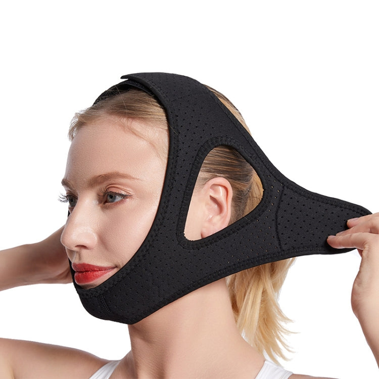 MK122 Anti-snoring Belt Triangular Chin Strap Unisex Chin Protection Belt, Black