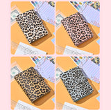 A6 Leopard Print Cash Budget Notebook Loose Leaf Financial Management Notepad, Light Brown, Deep Brown, Beige Brown, Blue, Pink, Cow Pattern Black White